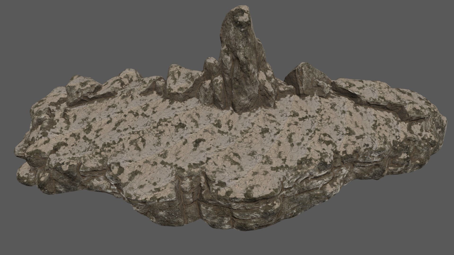 terrain island with person Low-poly 3D model_6