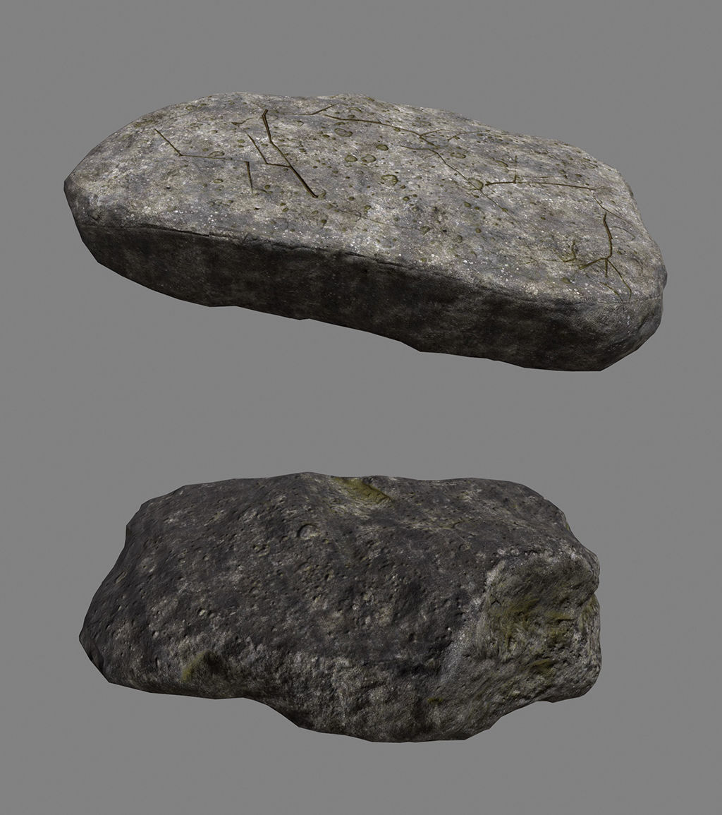 old forest rocks 03 Low-poly 3D model_23