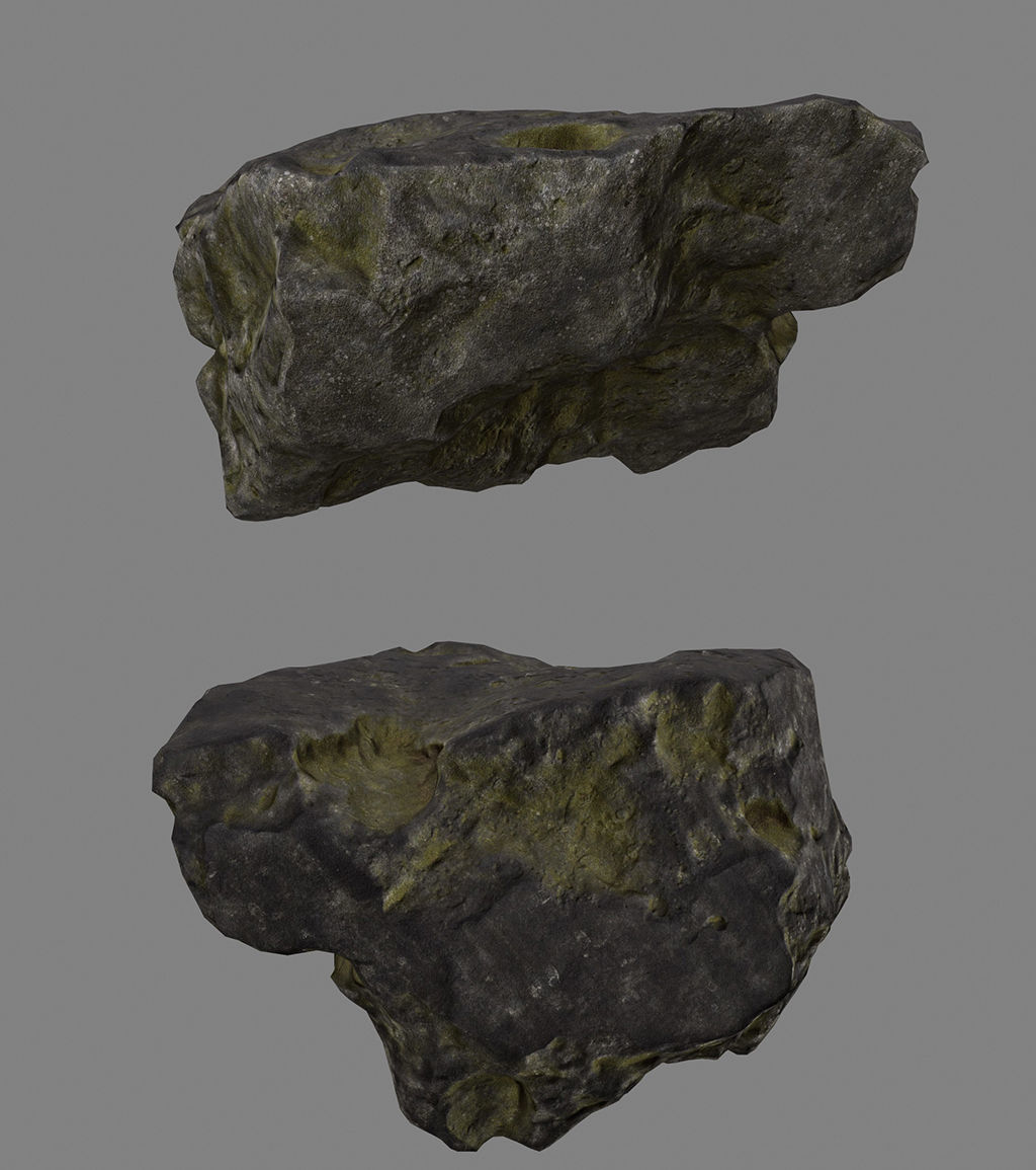 old forest rocks 03 Low-poly 3D model_15