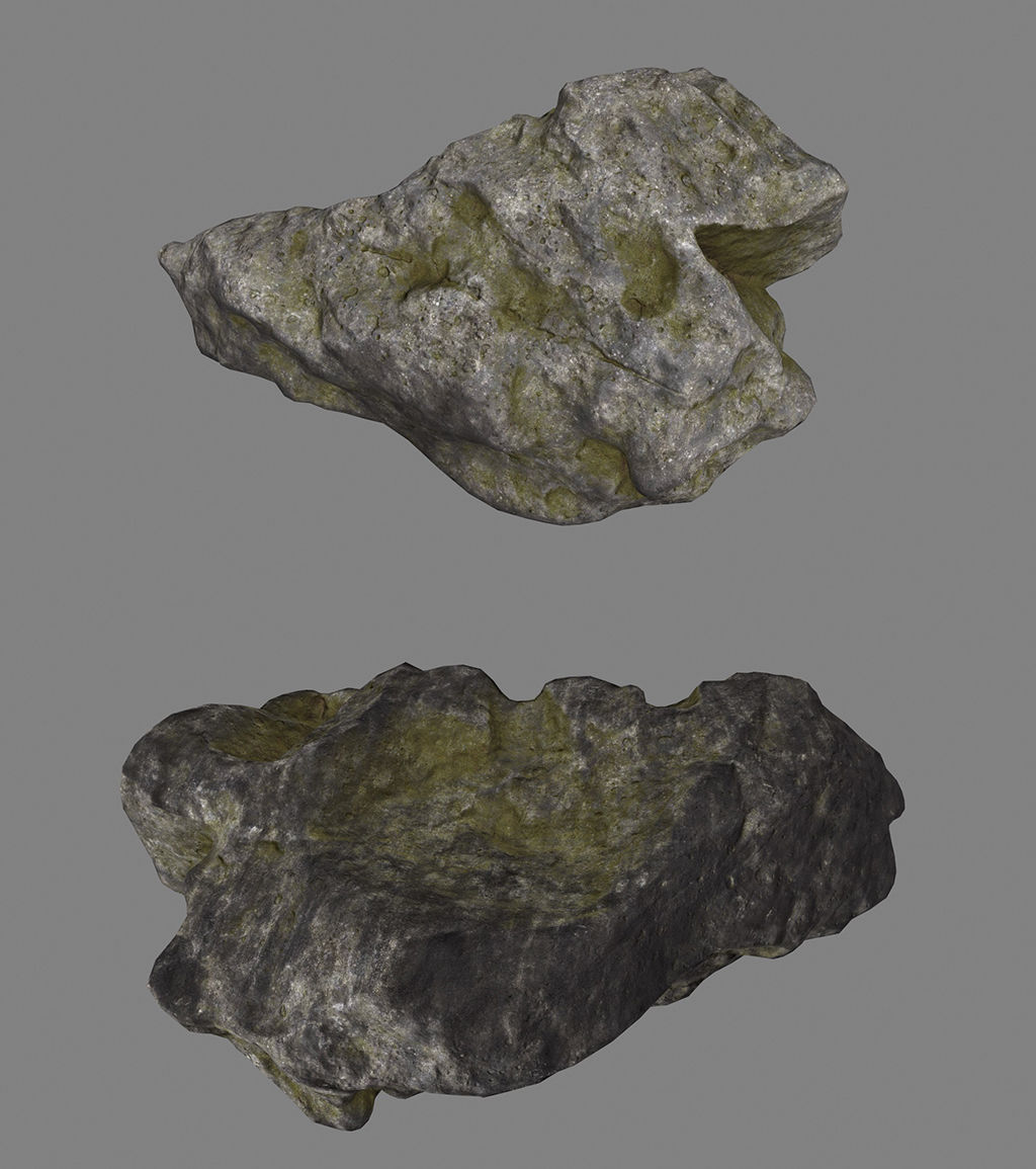old forest rocks 03 Low-poly 3D model_8