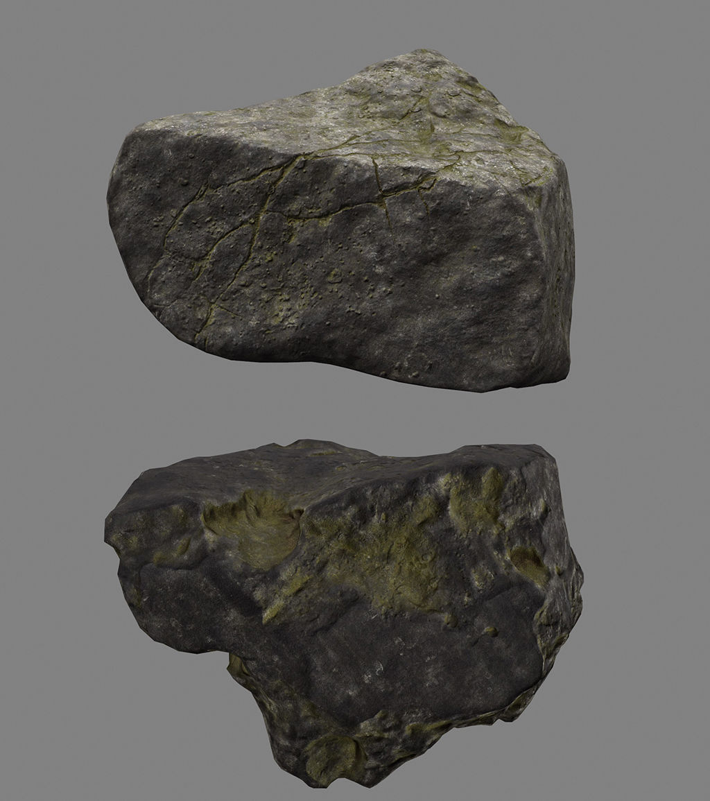old forest rocks 03 Low-poly 3D model_19