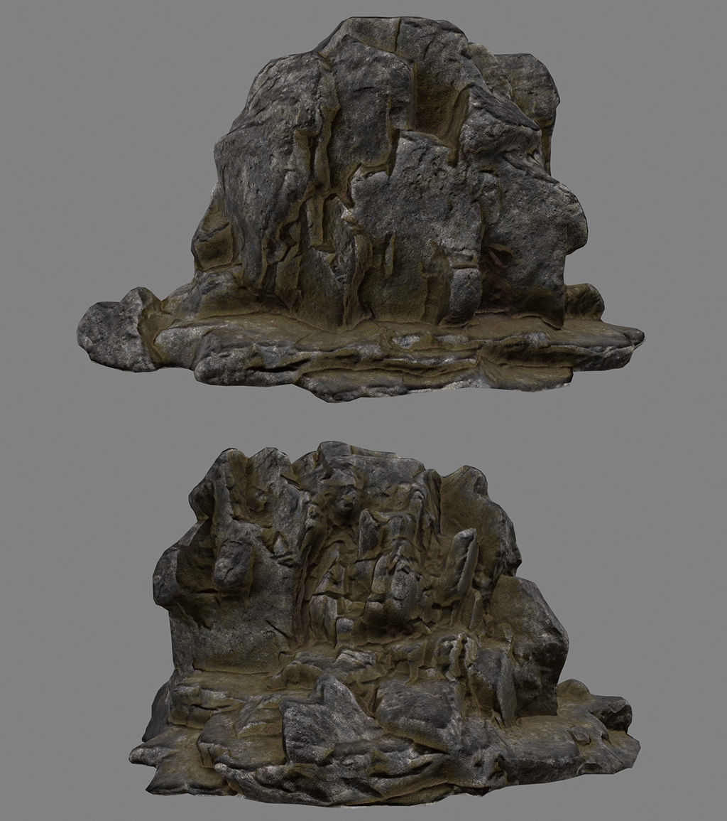 old forest rocks 03 Low-poly 3D model_27
