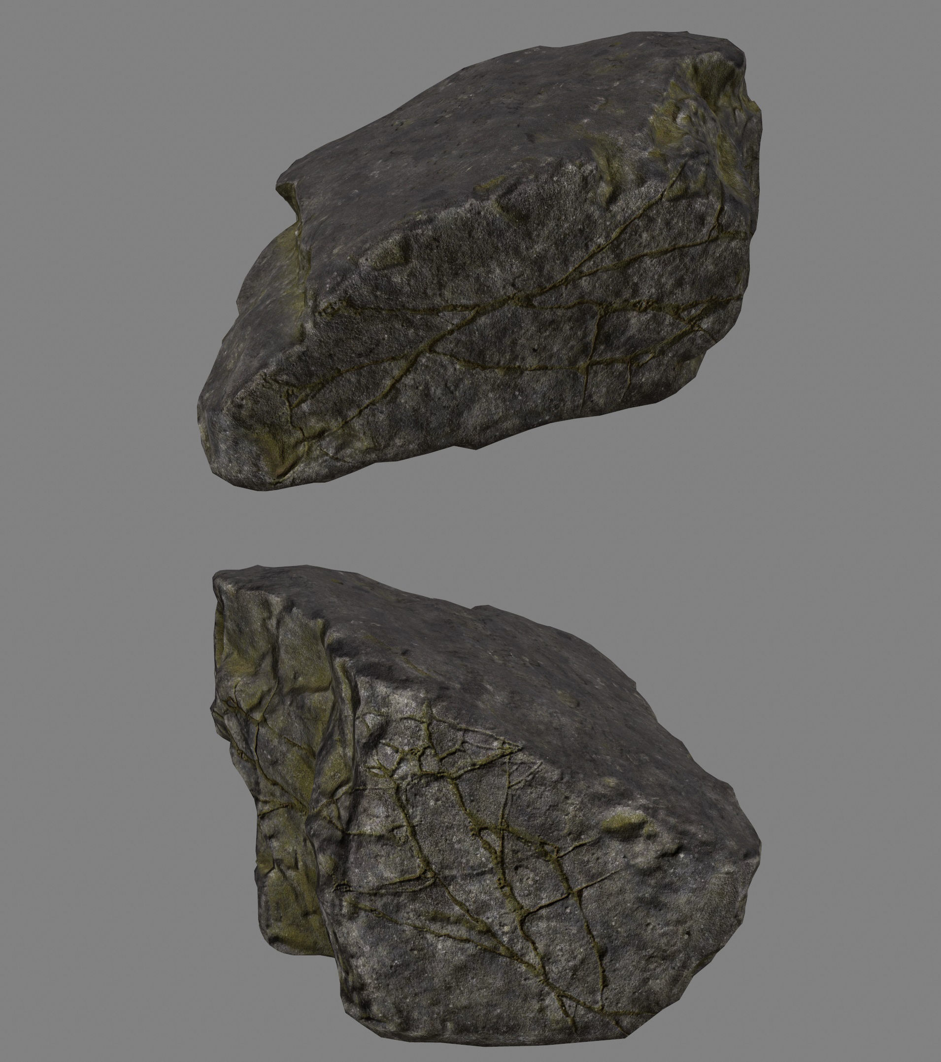 old forest rocks 03 Low-poly 3D model_17