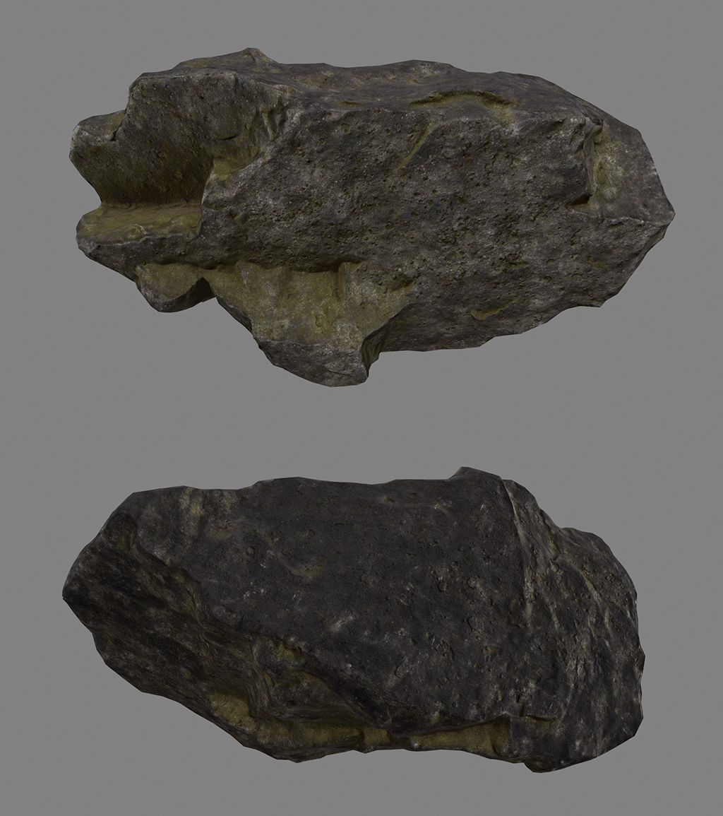 old forest rocks 03 Low-poly 3D model_7