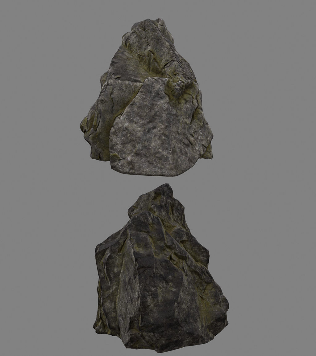 old forest rocks 03 Low-poly 3D model_5