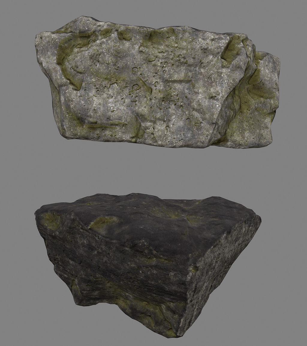 old forest rocks 03 Low-poly 3D model_13