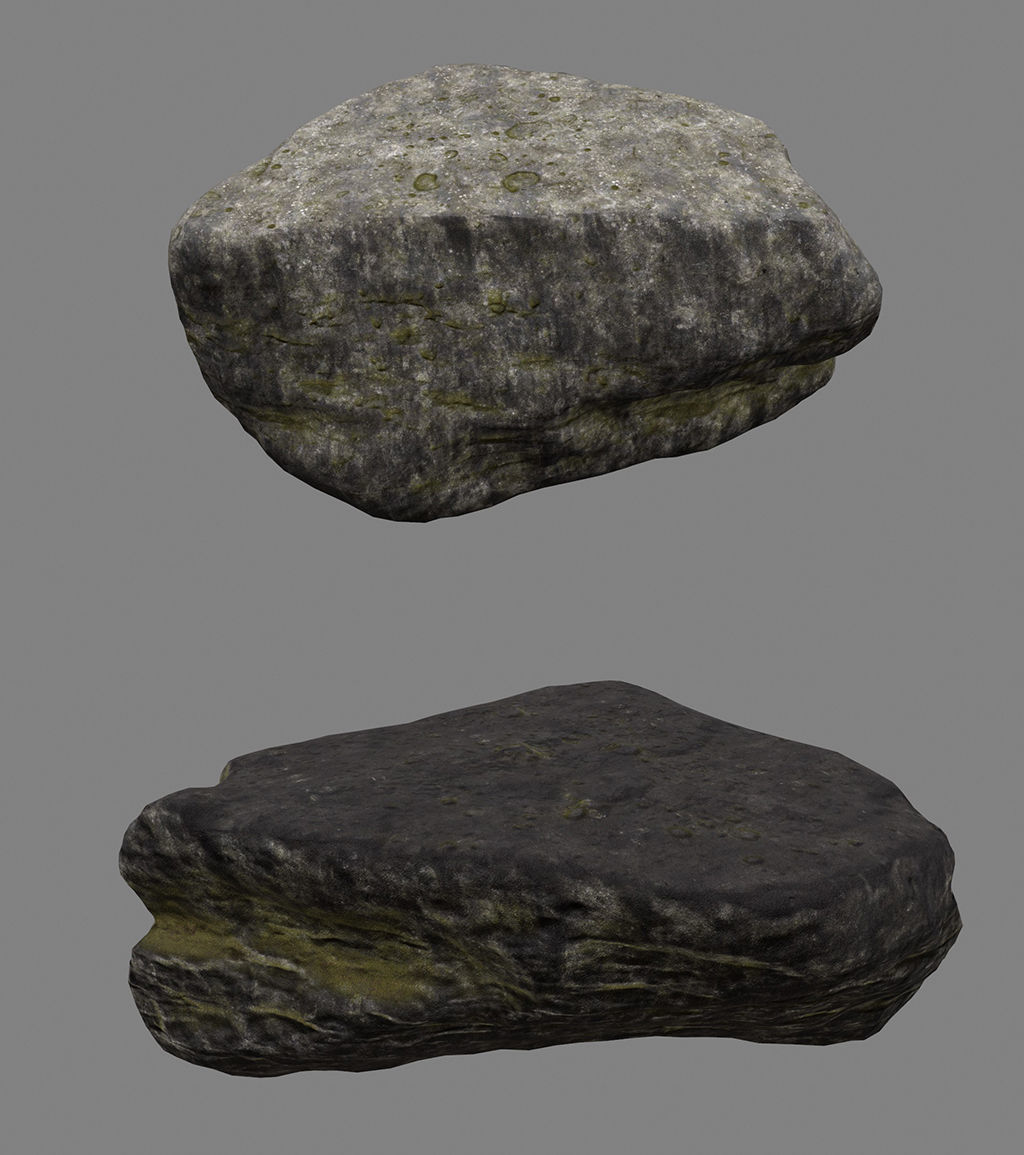 old forest rocks 03 Low-poly 3D model_21