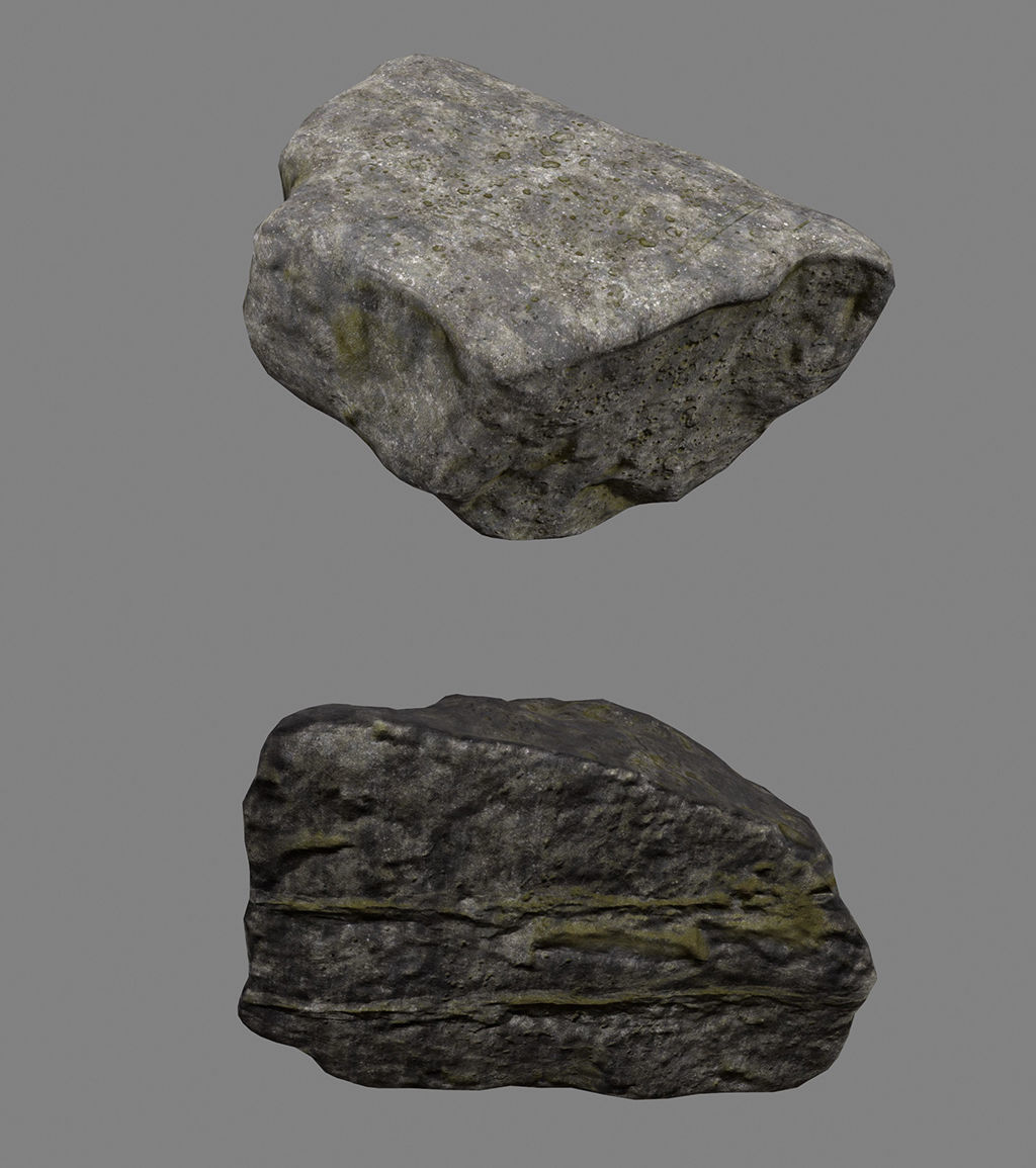 old forest rocks 03 Low-poly 3D model_18
