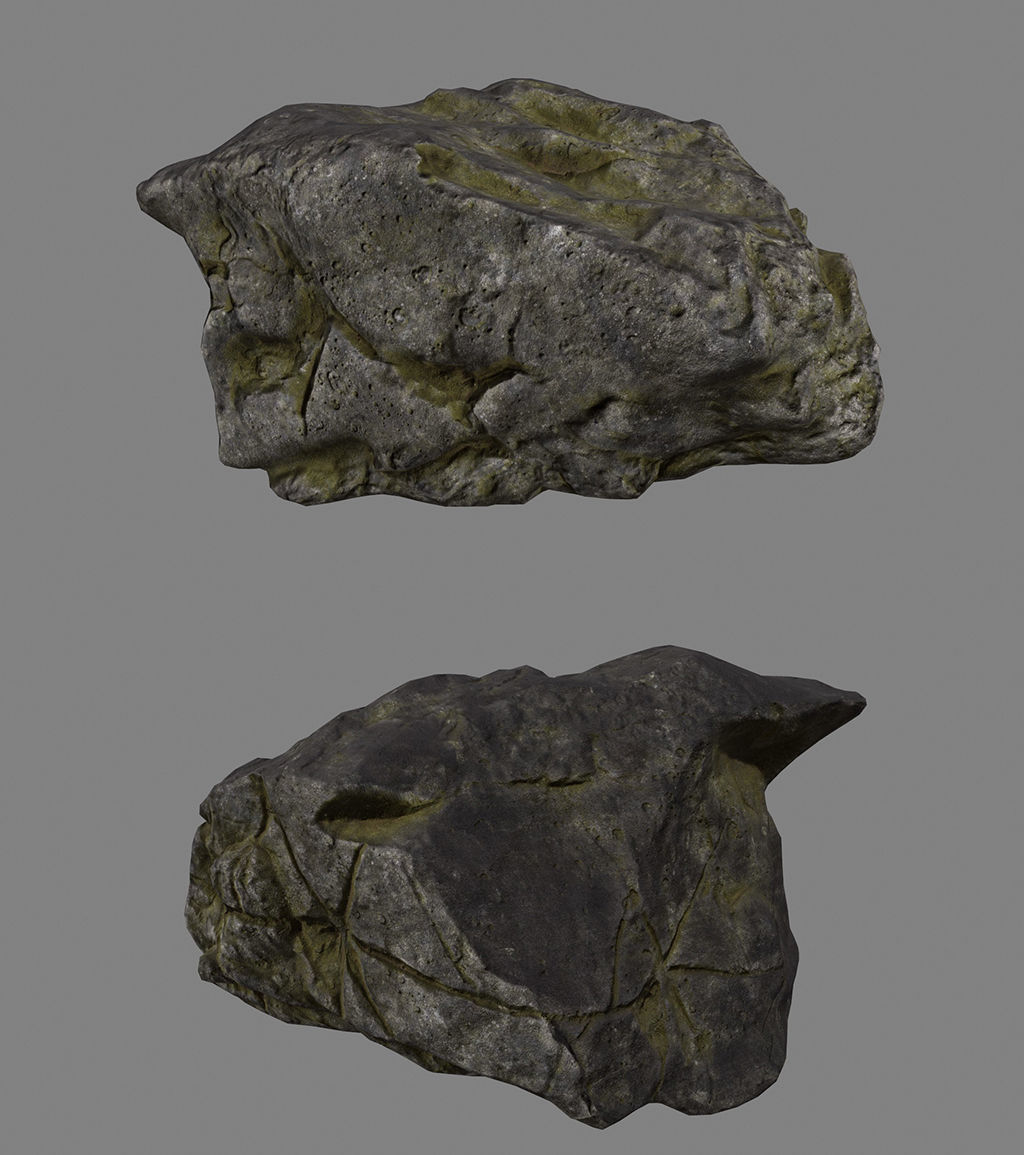 old forest rocks 03 Low-poly 3D model_25