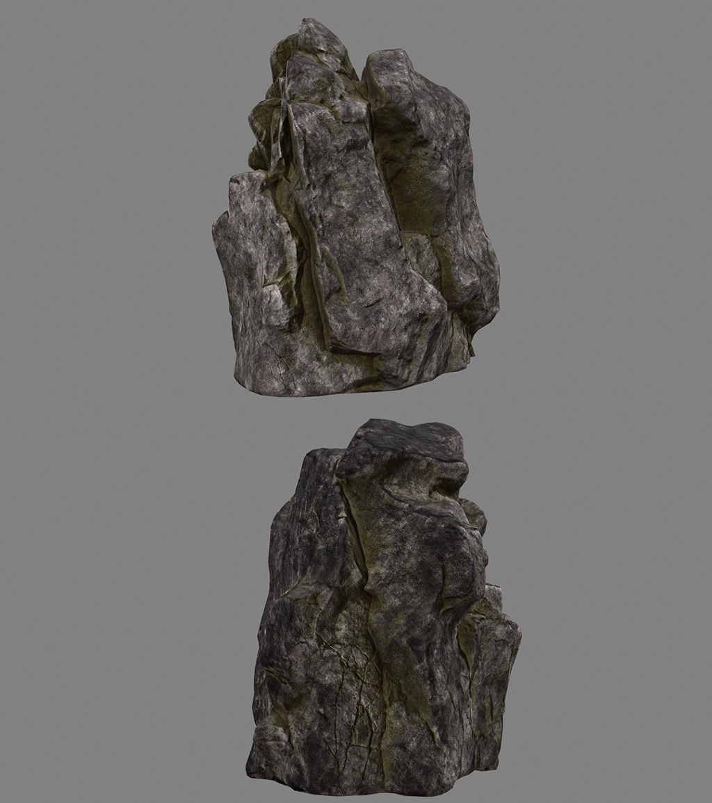 old forest rocks 03 Low-poly 3D model_6