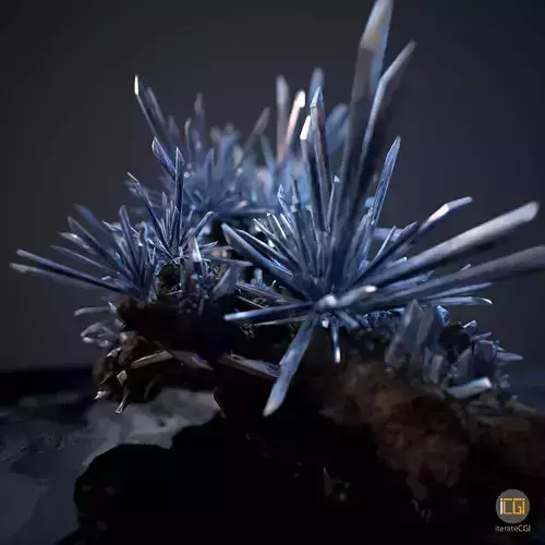 3D Crystals silver Low-poly 3D model 3D Crystals silver Low-poly 3D model