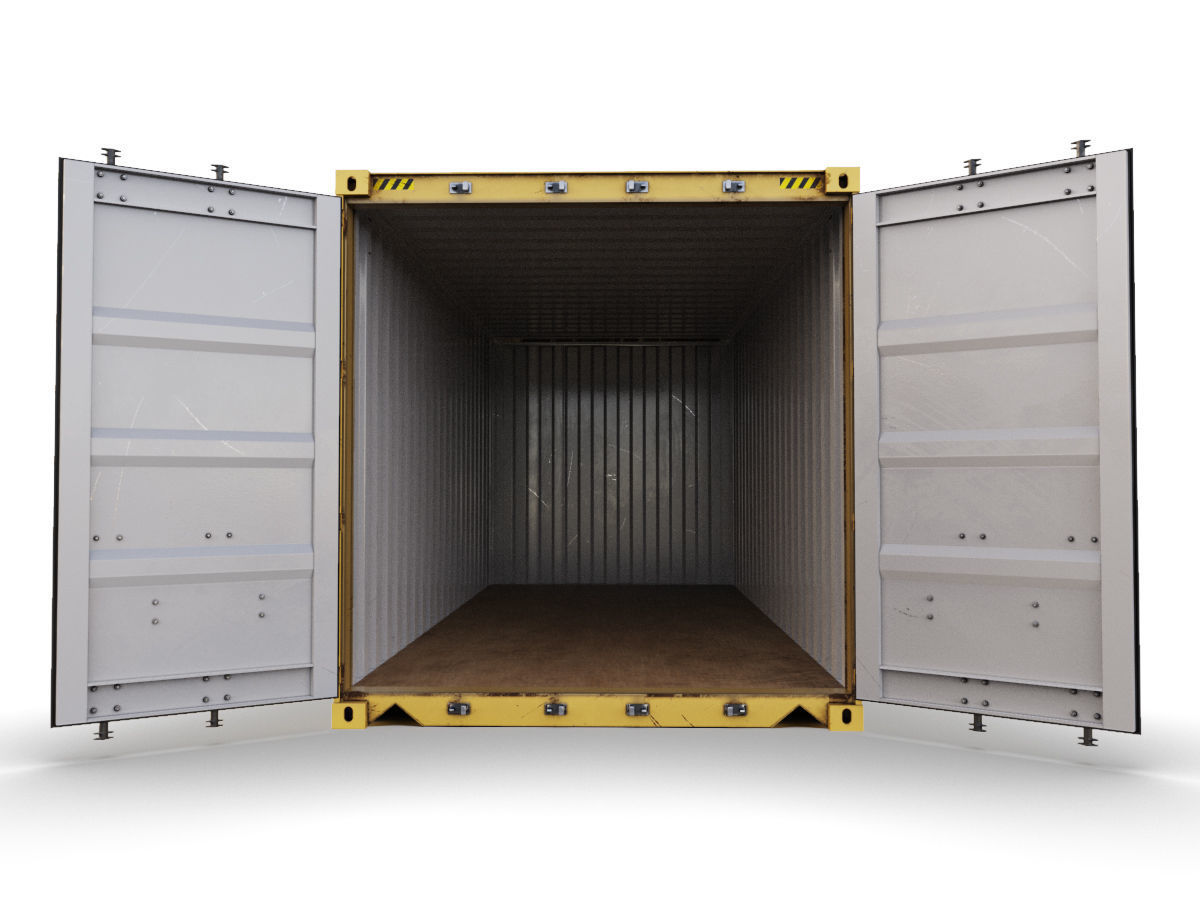 20 feet MSC standard shipping container 3D model_6