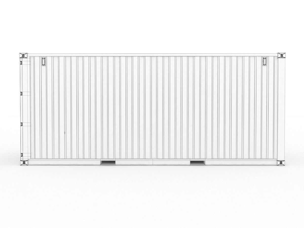 20 feet MSC standard shipping container 3D model_10