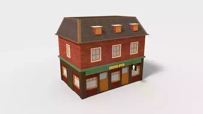  Low Poly Irish Pub