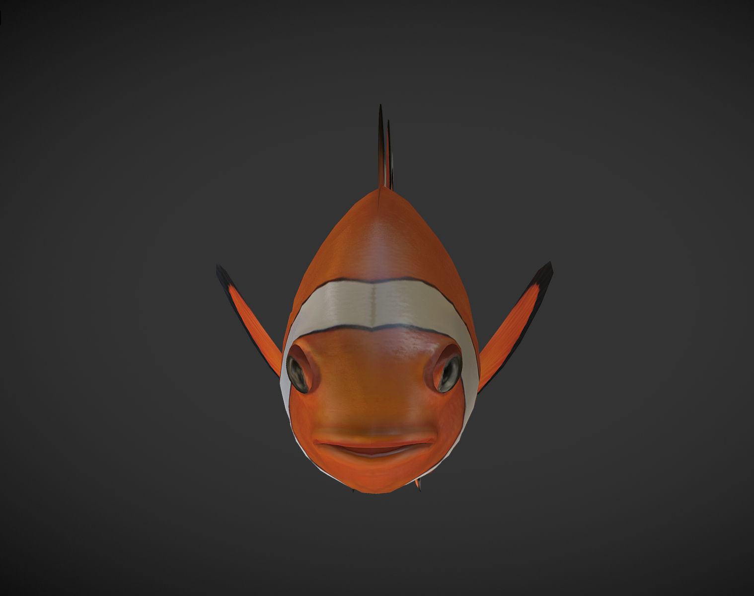  Clown Fish Low-poly 3D model_2