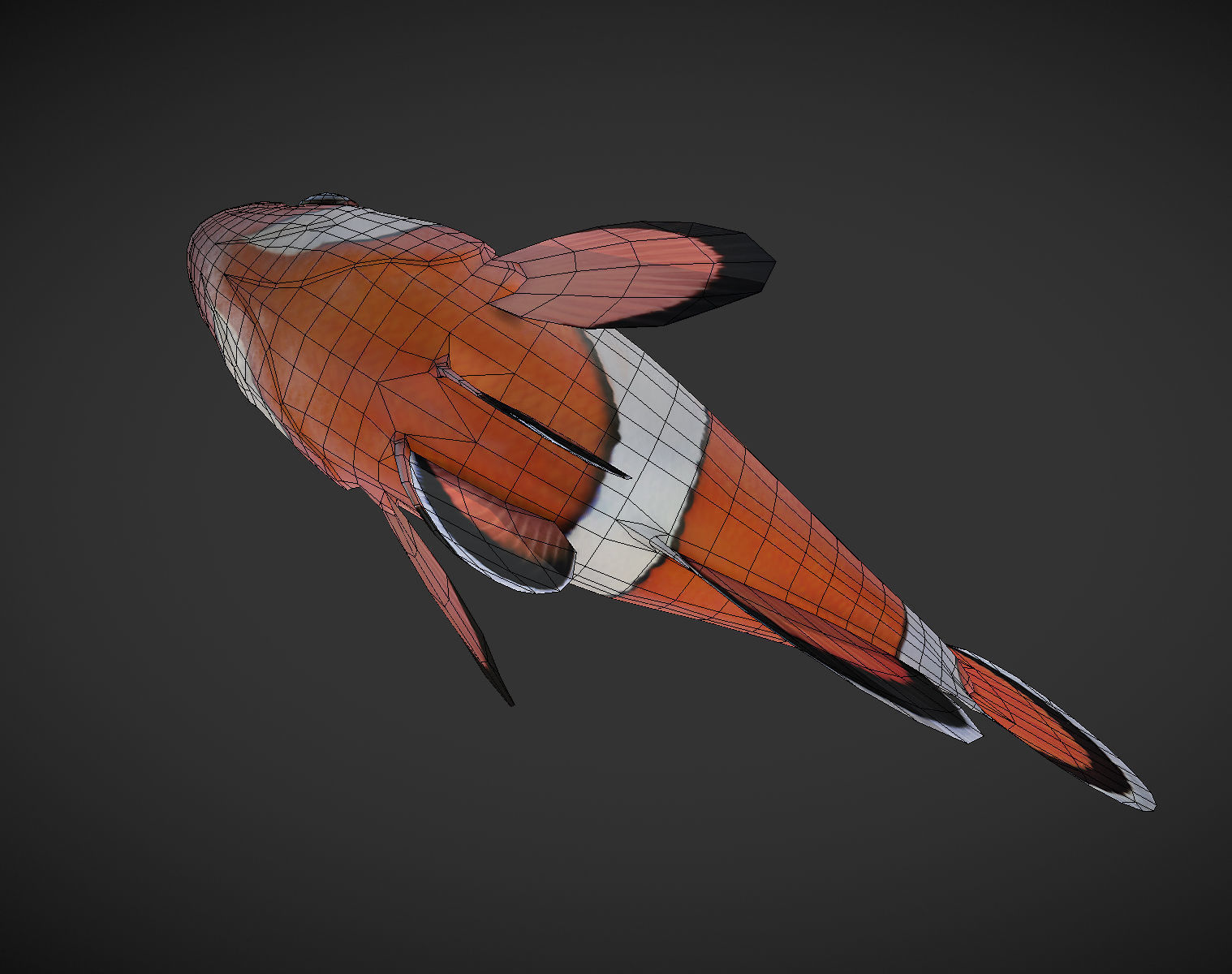  Clown Fish Low-poly 3D model_9