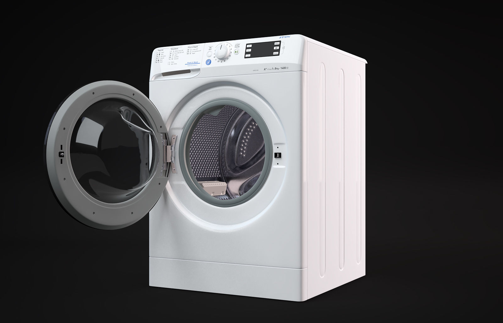Indesit Washing Machine Low-poly 3D model_1