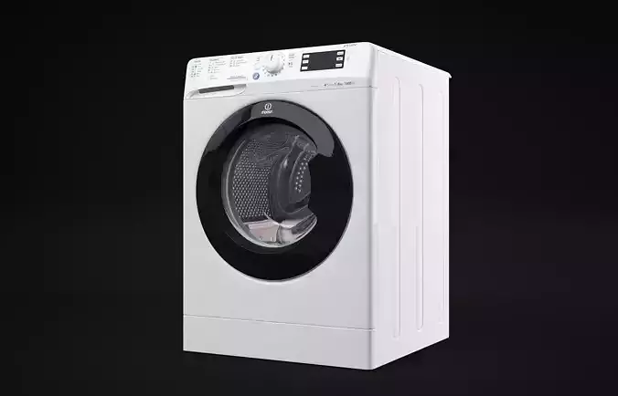 Indesit Washing Machine Low-poly 3D model