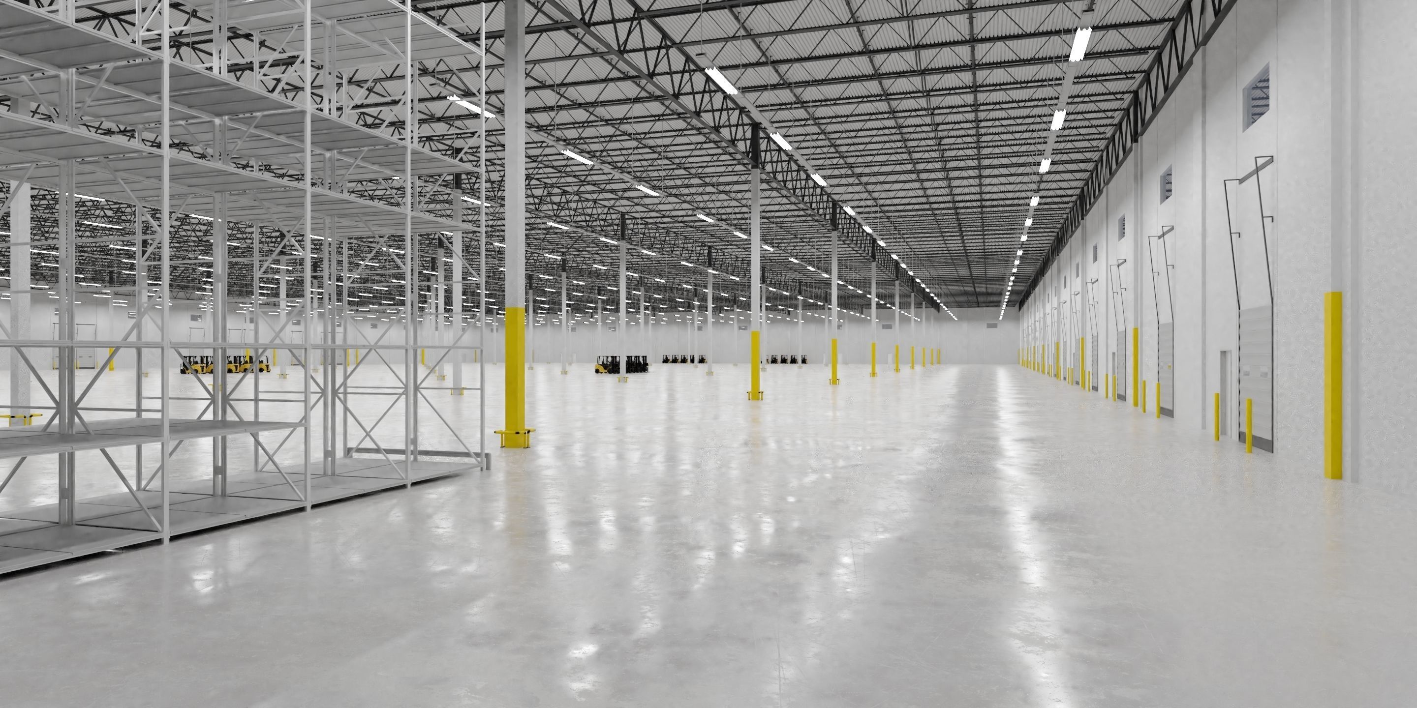 Warehouse Interior 10 Low-poly 3D model_2