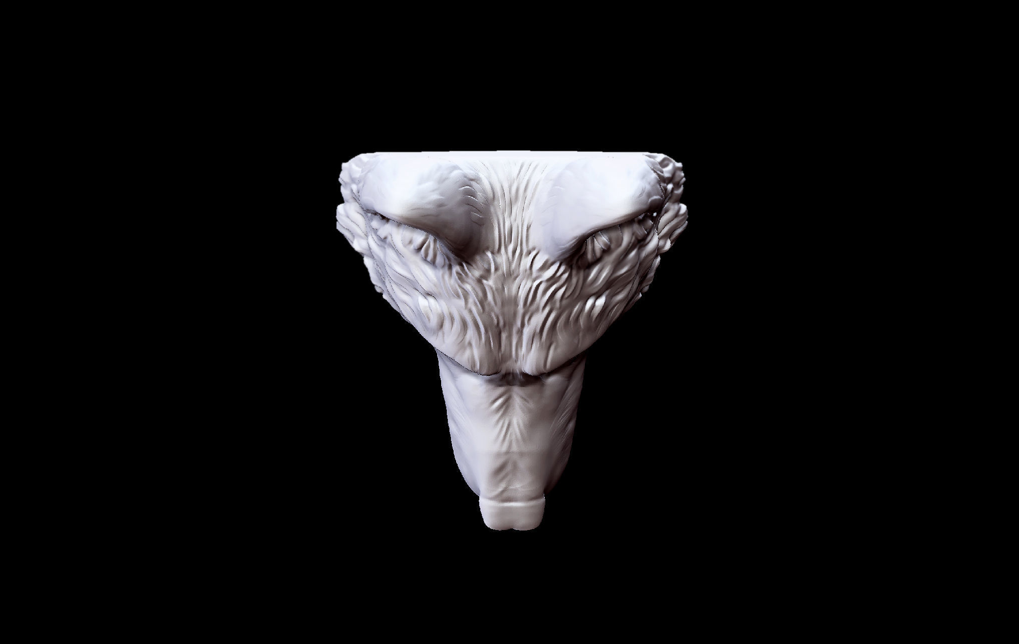 Shepherd German Dog head   3D print model_4