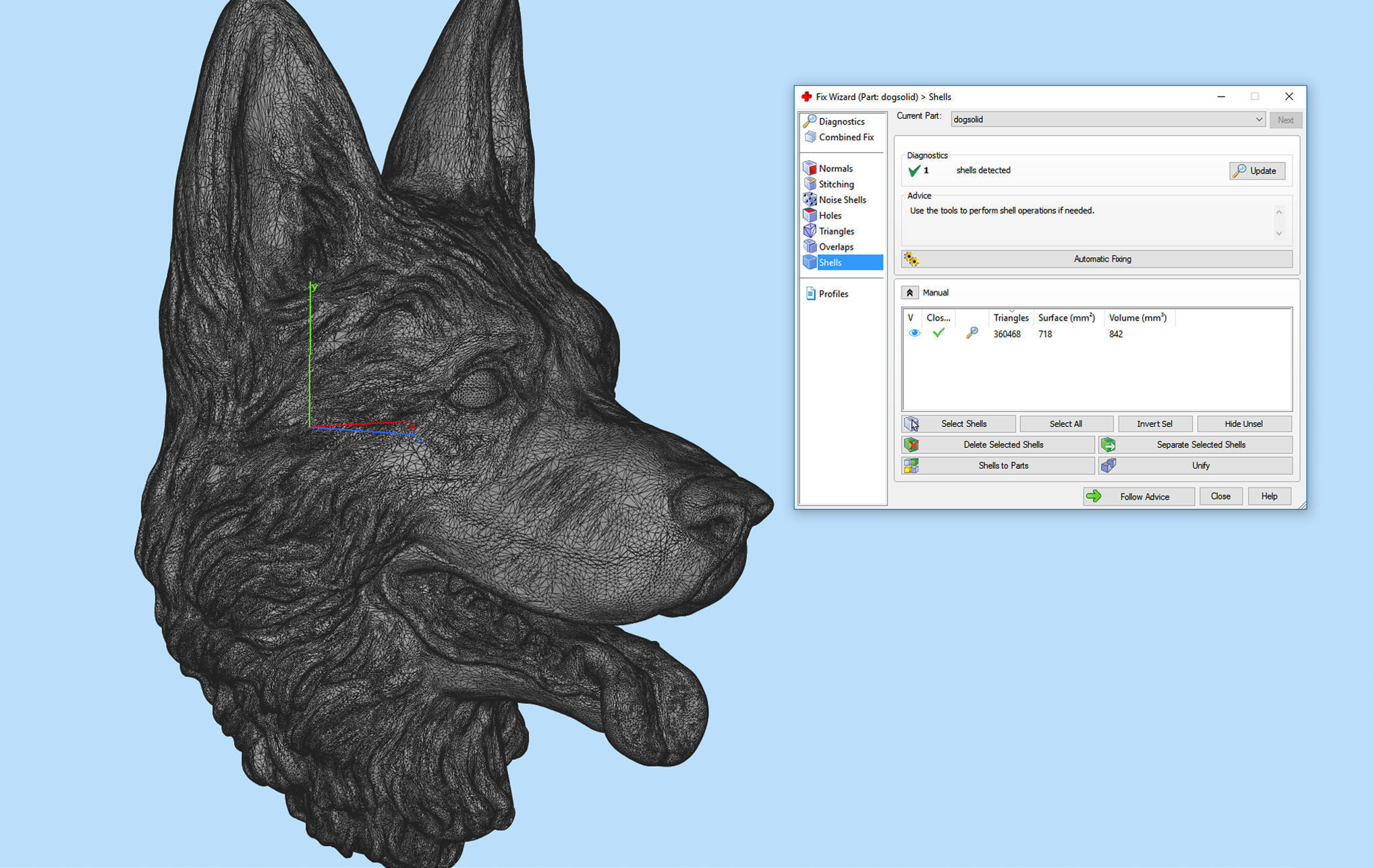 Shepherd German Dog head   3D print model_9