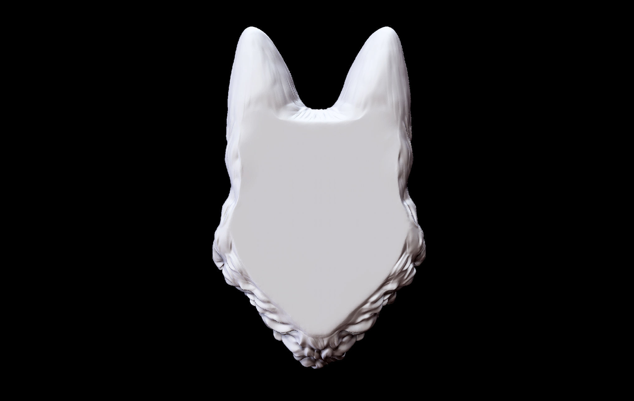 Shepherd German Dog head   3D print model_5