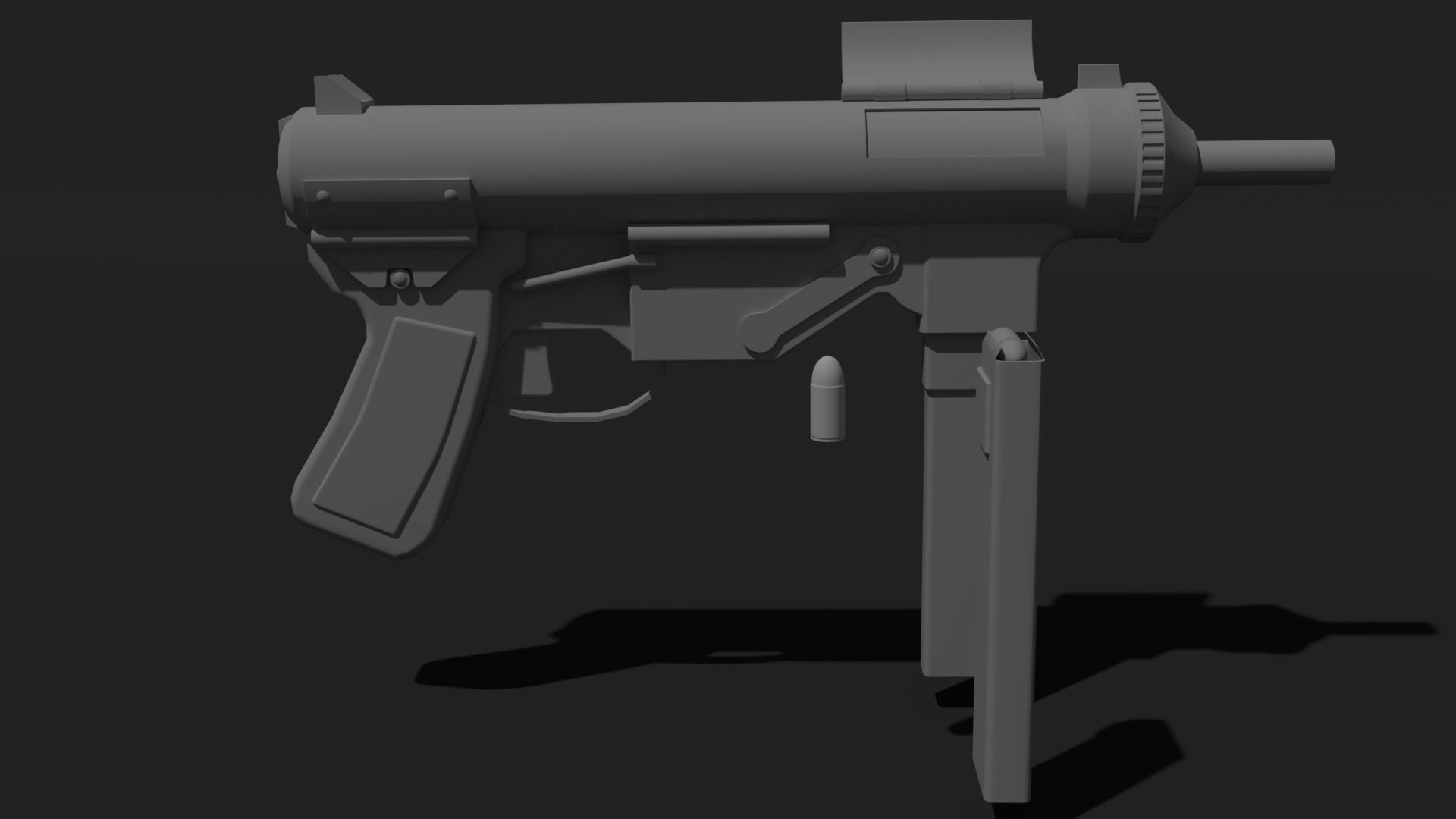 M3 Grease Gun Free 3D model_1