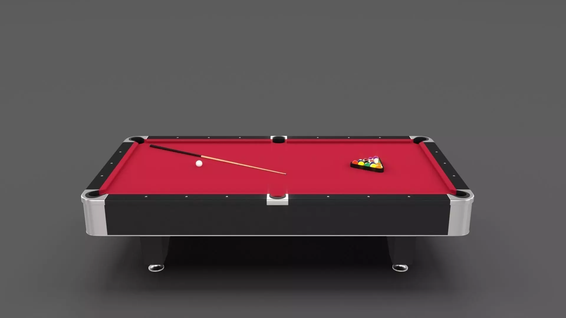 8 Ball Pool Table Red 3D model