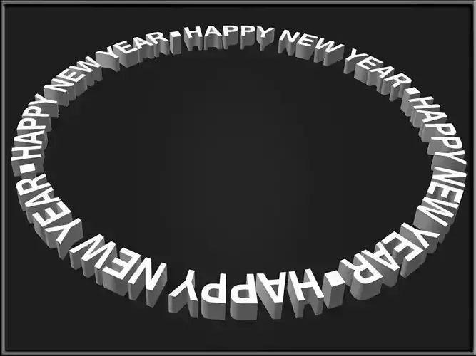 Happy New Year Circle