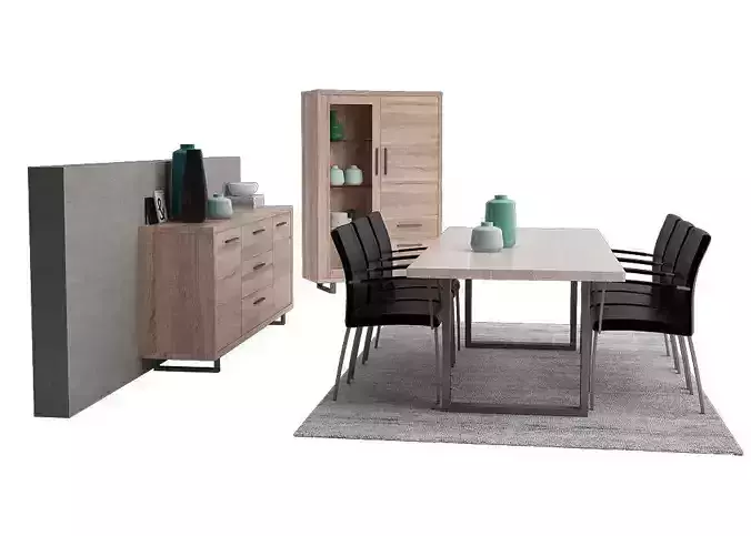 Dining furnitures set 01 3D model