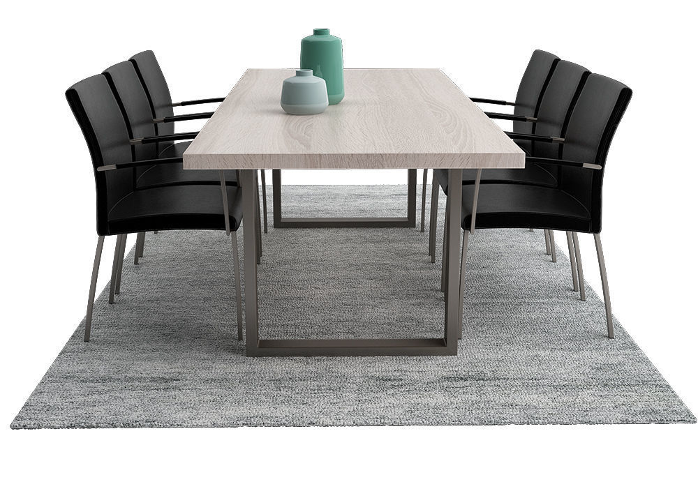 Dining furnitures set 01 3D model_1