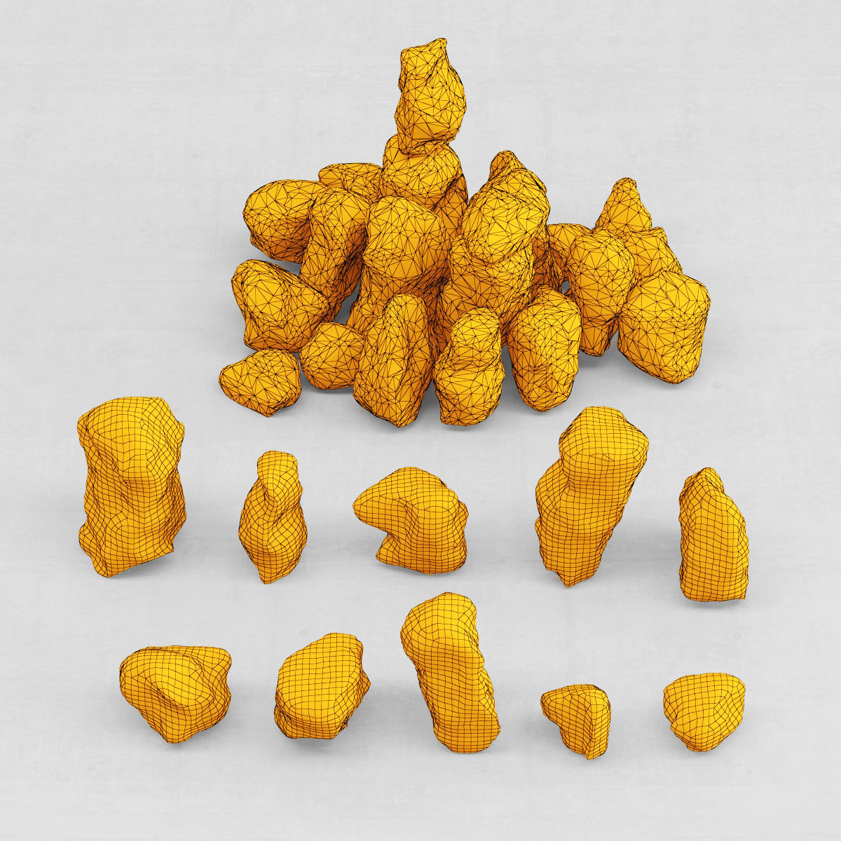 Rock stone collection n11 3D model_2