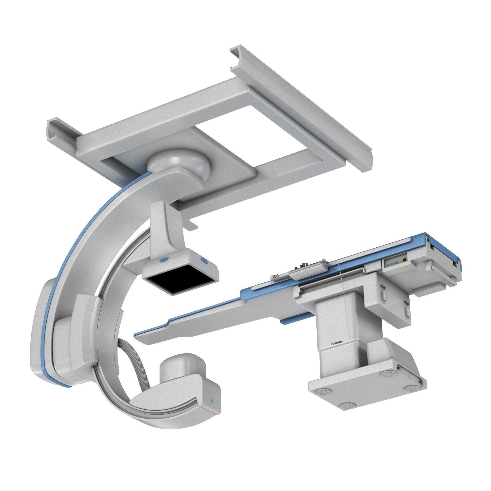 C-Arm System with Table Toshiba Infinix i Core 3D model_11