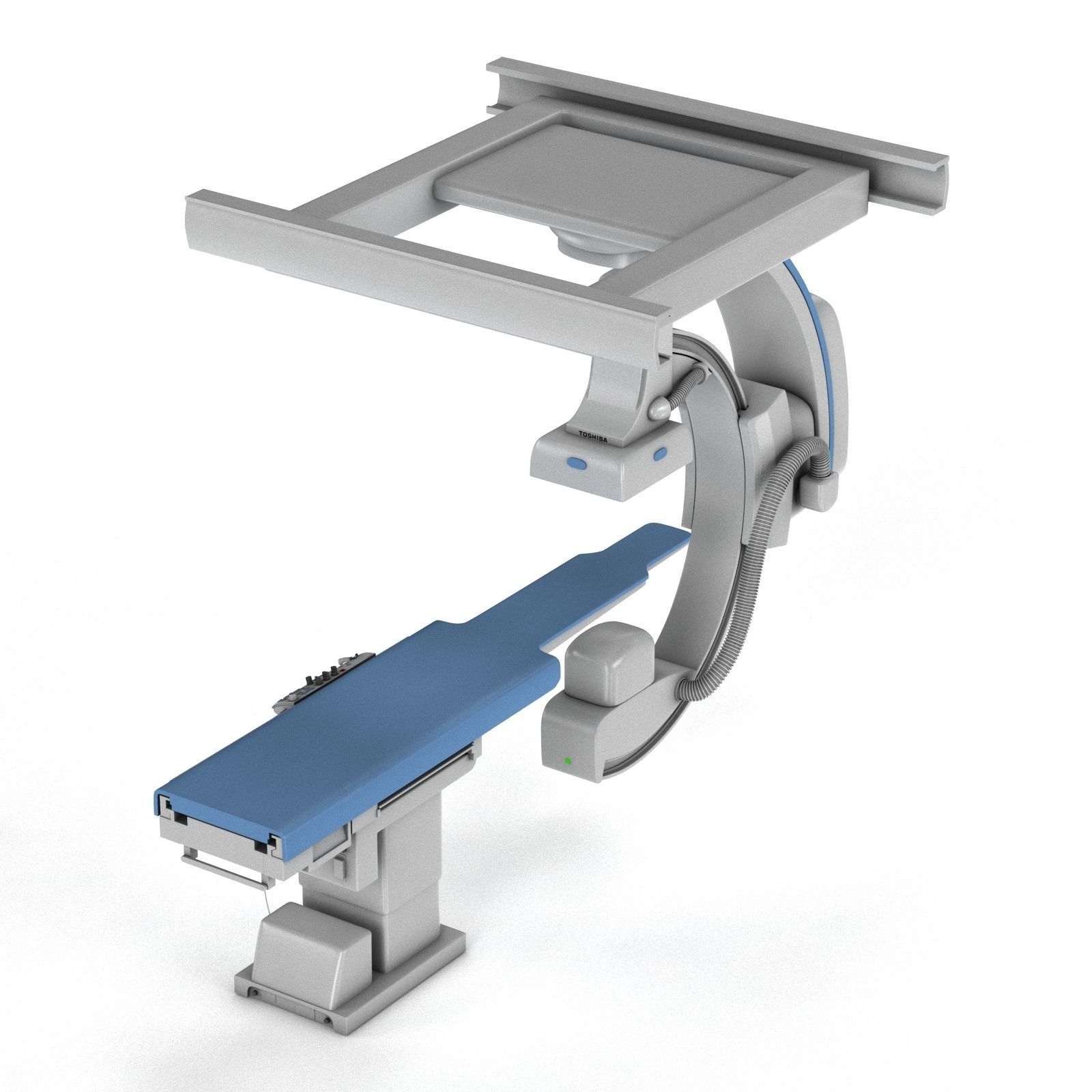 C-Arm System with Table Toshiba Infinix i Core 3D model_12