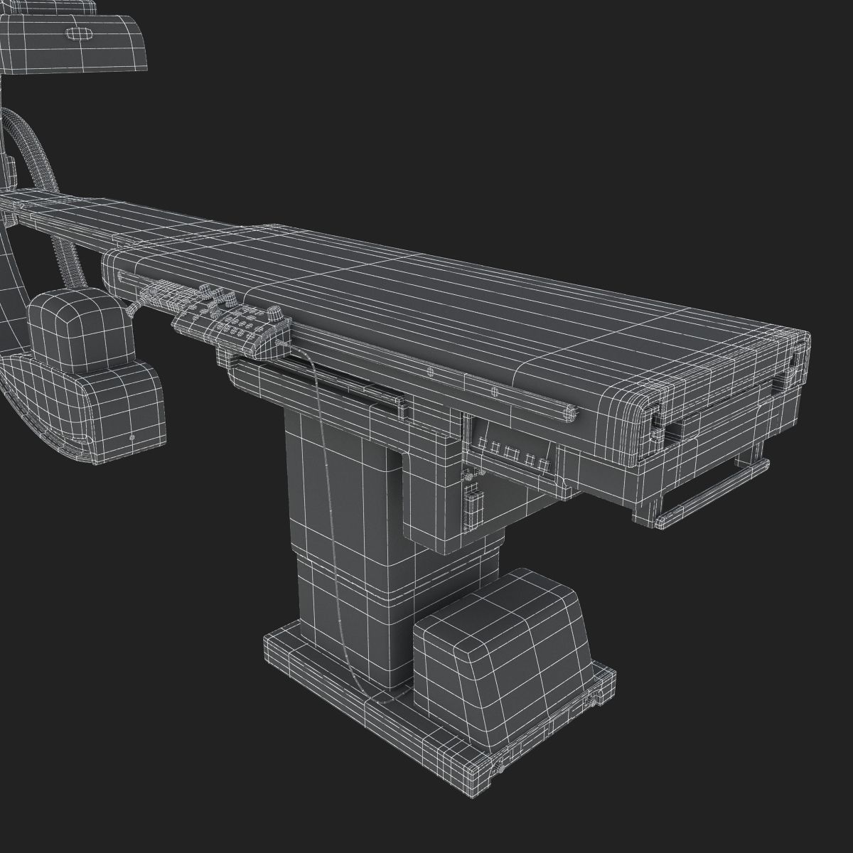 C-Arm System with Table Toshiba Infinix i Core 3D model_29