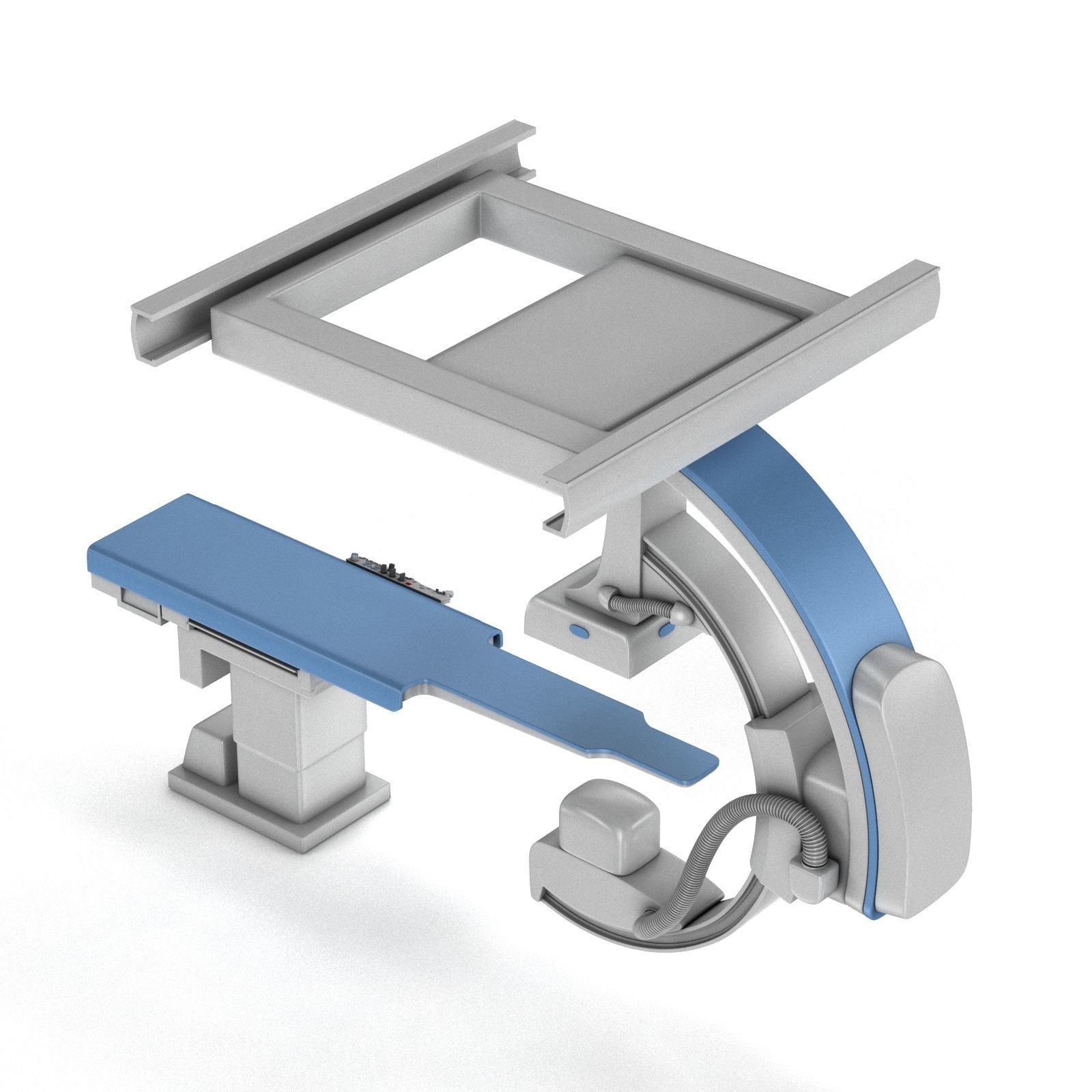 C-Arm System with Table Toshiba Infinix i Core 3D model_4