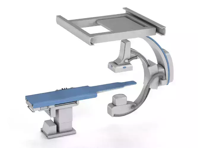 C-Arm System with Table Toshiba Infinix i Core 3D model