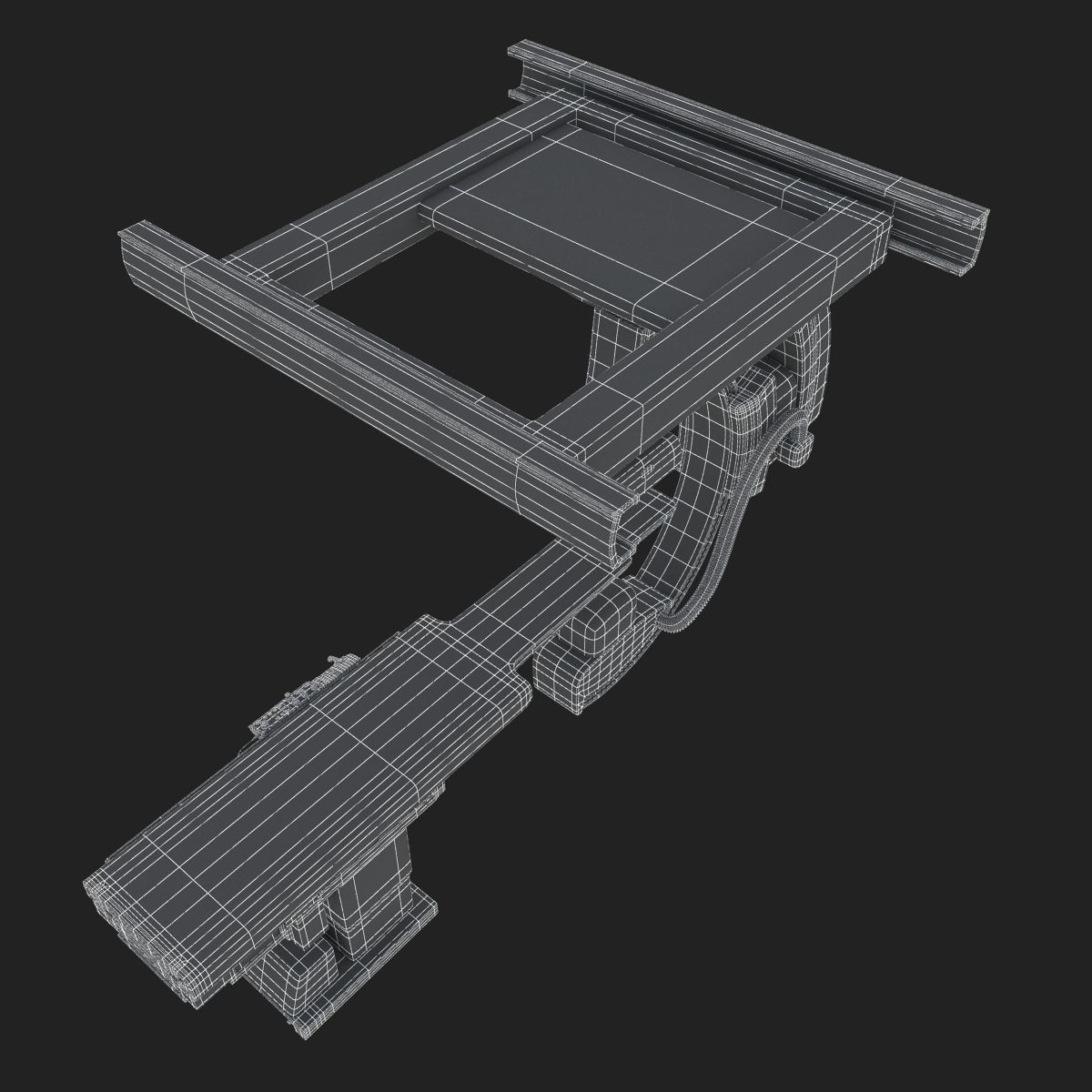 C-Arm System with Table Toshiba Infinix i Core 3D model_26