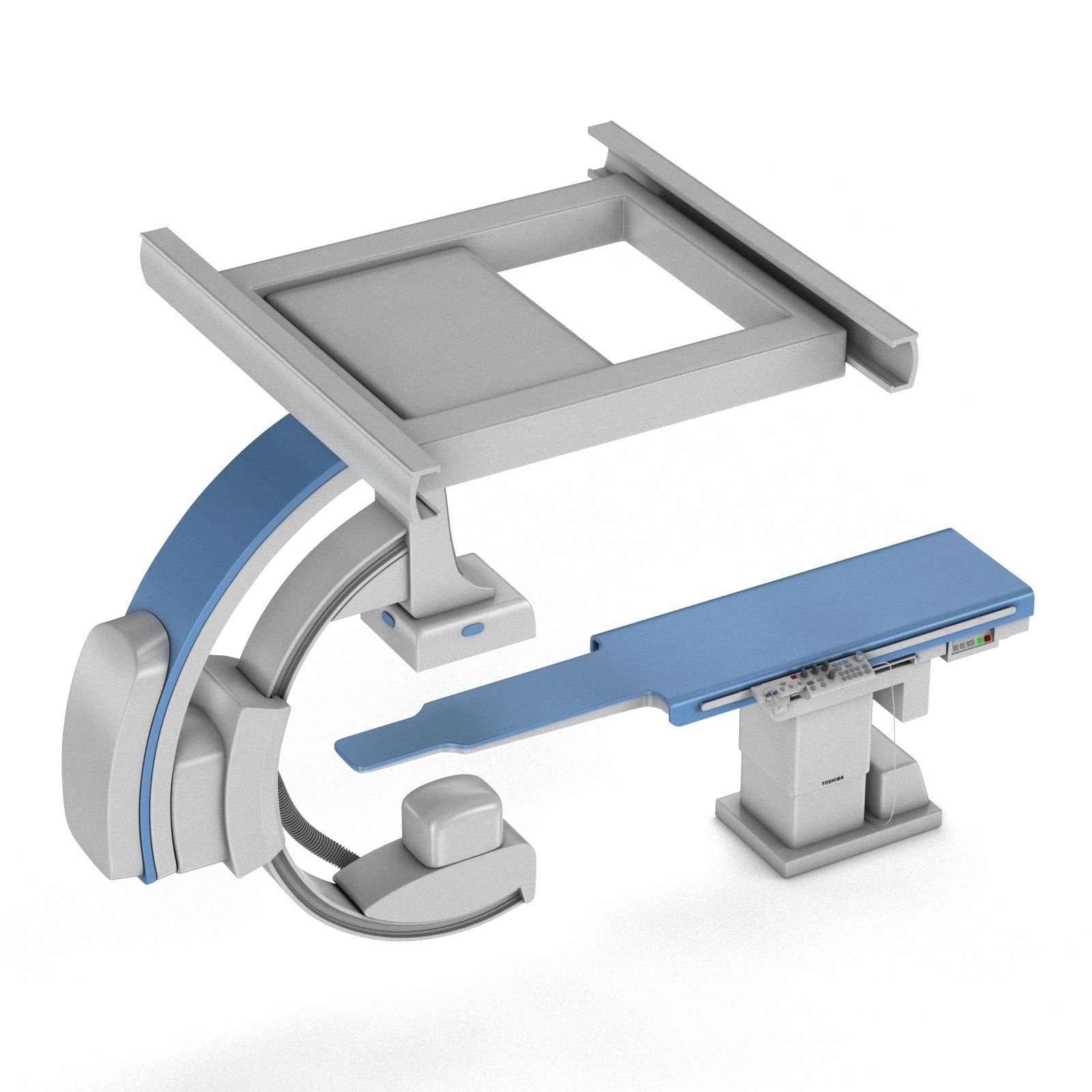 C-Arm System with Table Toshiba Infinix i Core 3D model_5
