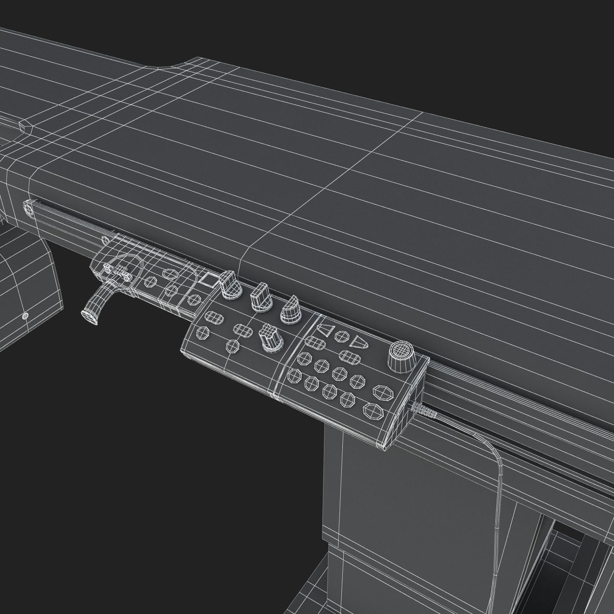 C-Arm System with Table Toshiba Infinix i Core 3D model_27