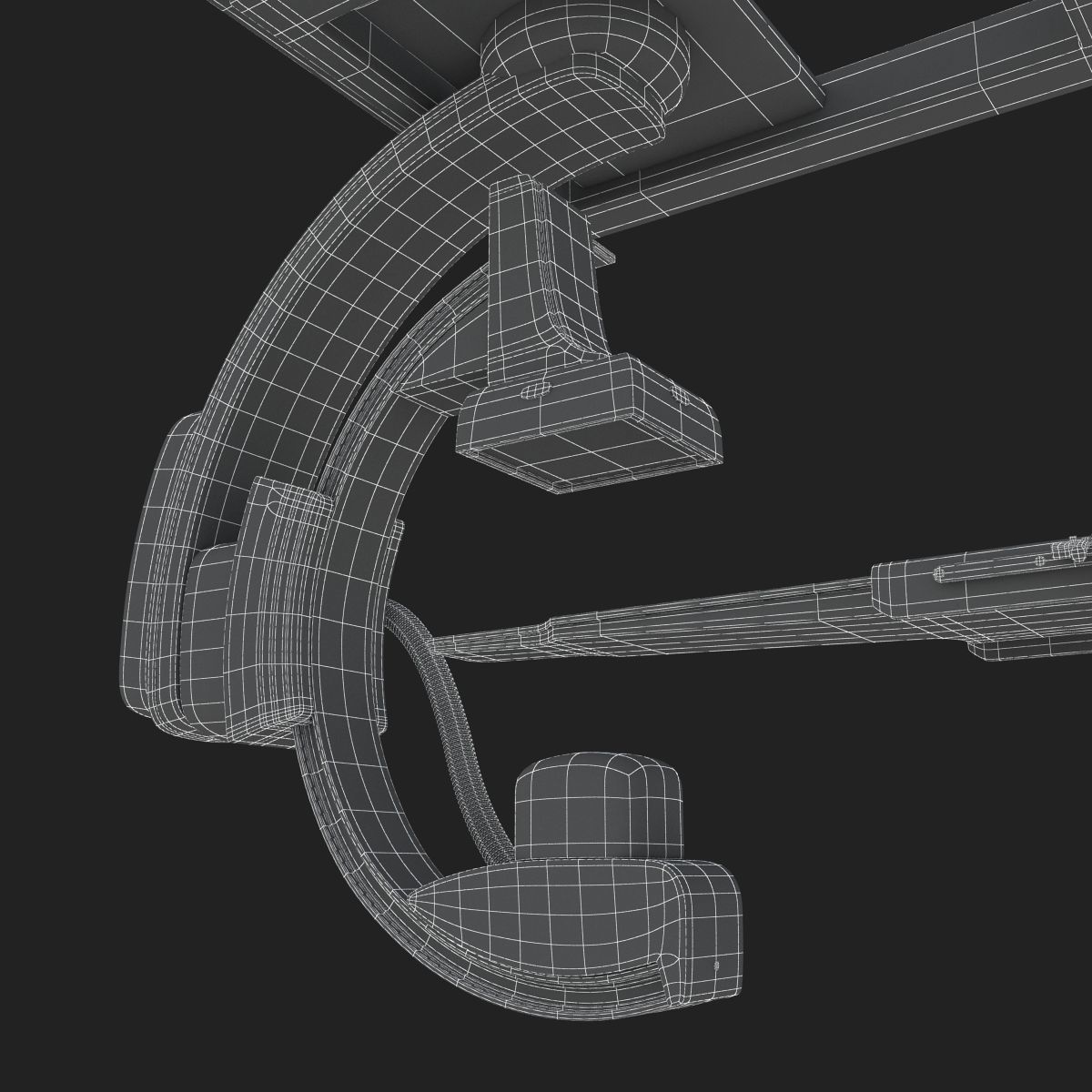 C-Arm System with Table Toshiba Infinix i Core 3D model_28