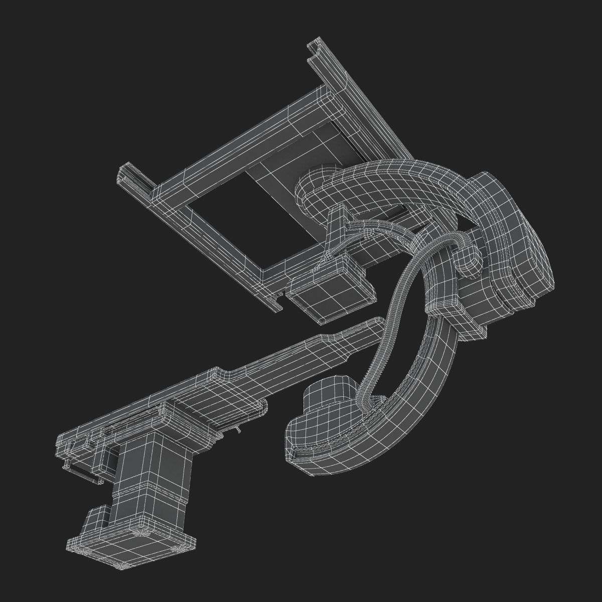 C-Arm System with Table Toshiba Infinix i Core 3D model_35