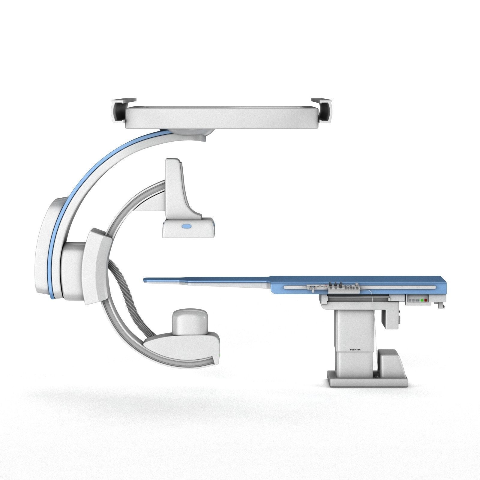 C-Arm System with Table Toshiba Infinix i Core 3D model_1