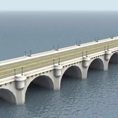 PontNeuf Bridge Notre Dame Low-poly 3D model_0