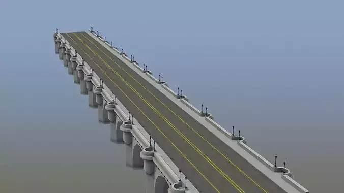 Pont Neuf Bridge Central Paris Game Ready 3D Model