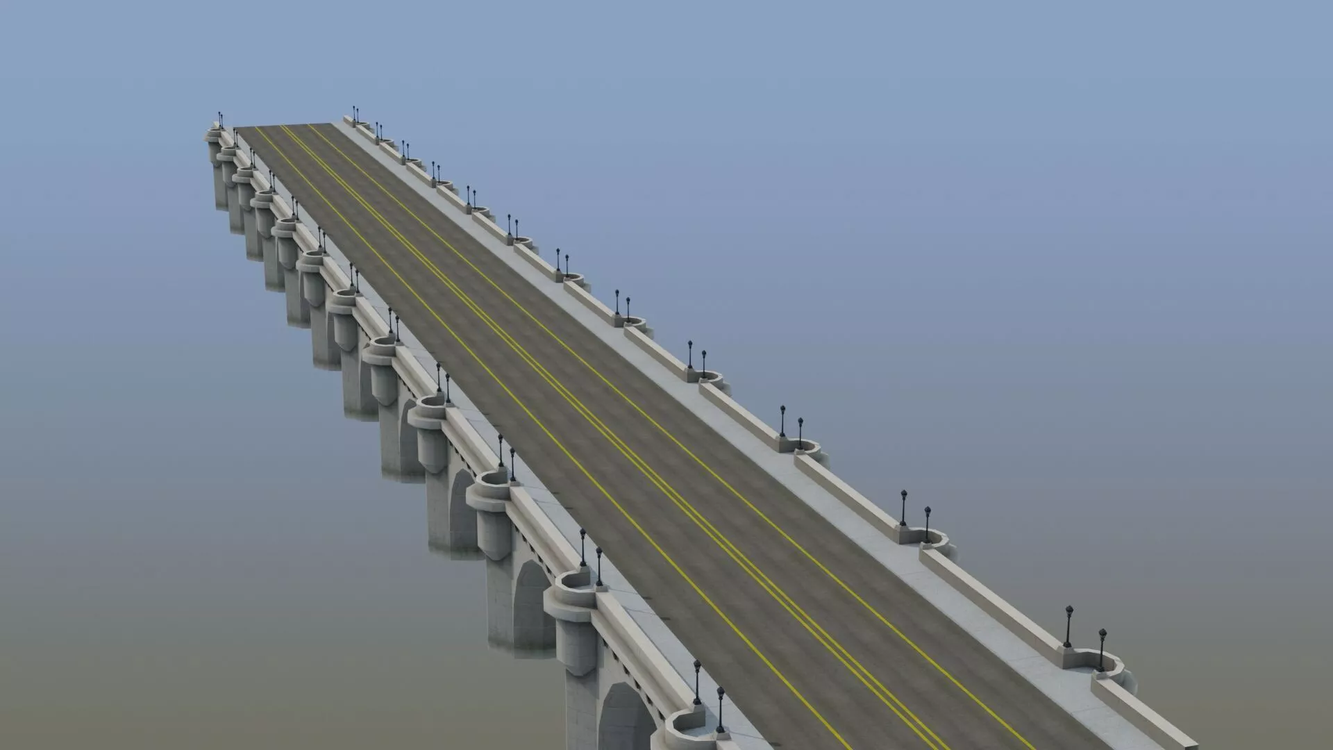 Pont Neuf Bridge Central Paris Game Ready 3D Model Low-poly 3D model