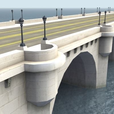 PontNeuf Bridge Notre Dame Low-poly 3D model_2