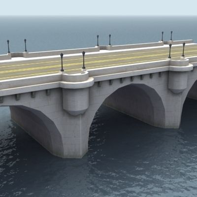 PontNeuf Bridge Notre Dame Low-poly 3D model_1