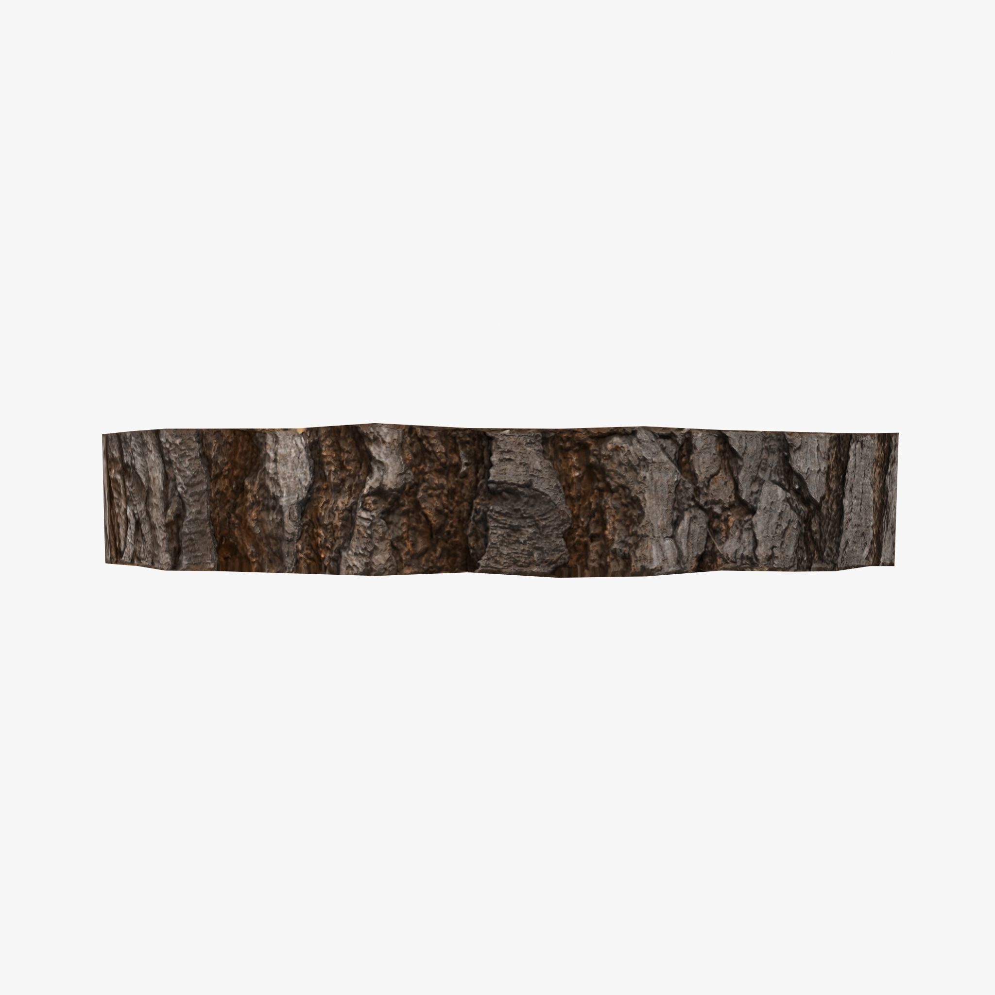 Wood Log Slice Low-Poly Low-poly 3D model_7
