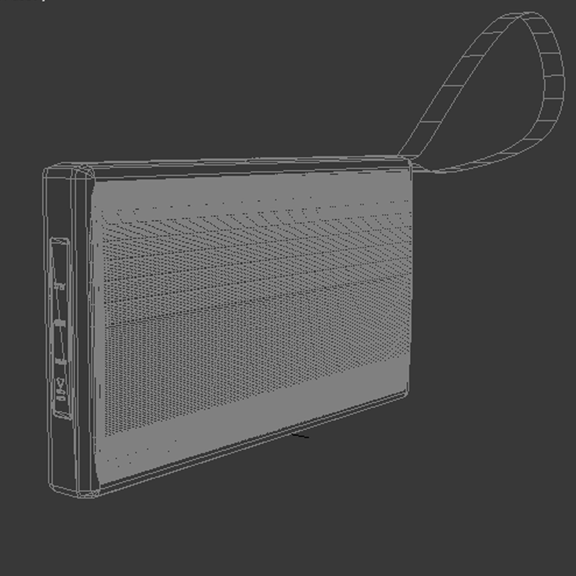 Speaker power bank with strap Low-poly 3D model_2